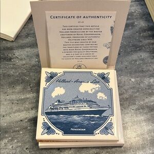 Holland America Line Blue Ceramic Tile